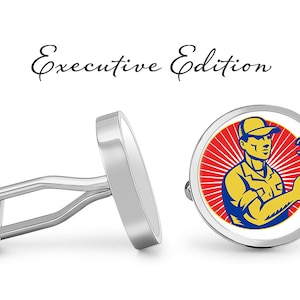 Plumber Cufflinks Plumbing Cuff Links Handyman Cufflink (Lifetime Guarantee) S1940