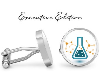 Chemistry Cufflinks Biochem Cuff Links Chem Cufflink (Lifetime Guarantee) S1660