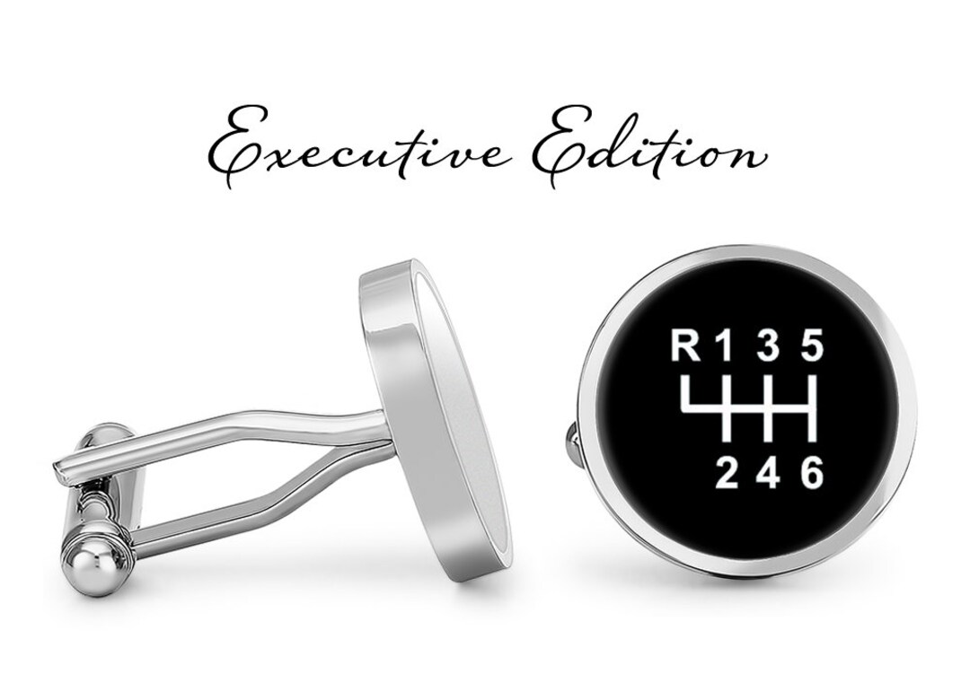 Six Speed Shift Knob Cufflinks Gear Shift Cuff Links Shifter Cufflink