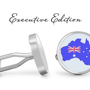 Australië Manchetknopen - Australische vlag manchet links - Aussie Cufflink (Levenslange Garantie) S2227
