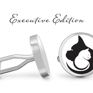 Cat and Dog Cufflinks Dog and Cat Cuff Links Cats and Dogs (Lifetime Guarantee) S2036