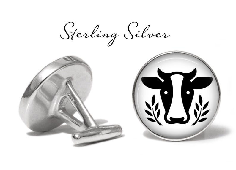 Farm Cufflink Pair Dairy Farmer Cuff Links S1413 Cow Cufflinks Lifetime Guarantee