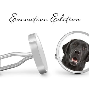 Cufflinks - Labrador Cufflinks - Black Lab Cufflinks - Labrador Retriever Cufflinks - Dog Cufflink (Pair) Lifetime Guarantee (S0585)