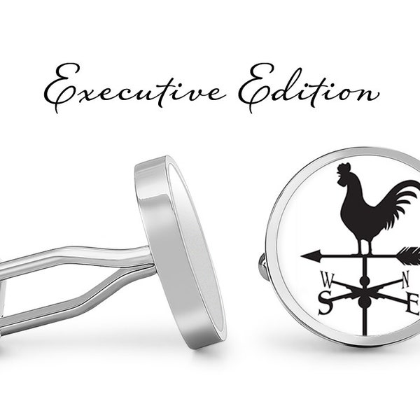 Weathervane Cufflinks Weather Vane Cuff Links Rooster Cufflink (Lifetime Guarantee) S1555