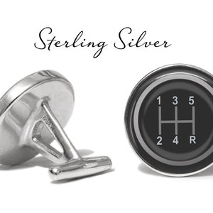 Shift Knob Cufflinks Shifter Cufflinks 5 Speed Cufflinks Gear Shift Cufflinks Cuff Links Pair Lifetime Guarantee S1010 image 4