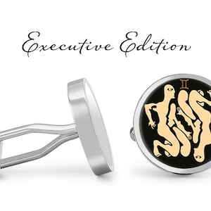 Gemini Cufflinks - Astrological Zodiac Sign Cufflinks - Astrology Horoscope Cufflink (Lifetime Guarantee) S2567