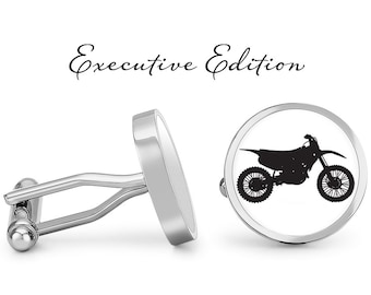 Dirt Bike Cufflinks Motocross Cuff Links Dirtbike Cufflink (Lifetime Guarantee) S1670