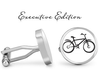 Cruiser Bike Cufflinks Commuter Bicycle Cuff Links Cyclist Gift (Lifetime Guarantee) S1720