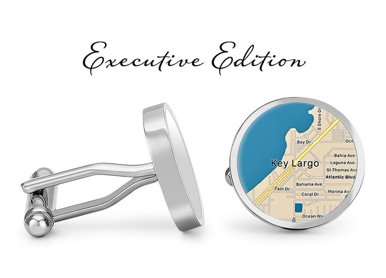 Lifetime Guarantee S2131 Key Largo Cufflinks Florida Keys Cuff Links Map Cufflink