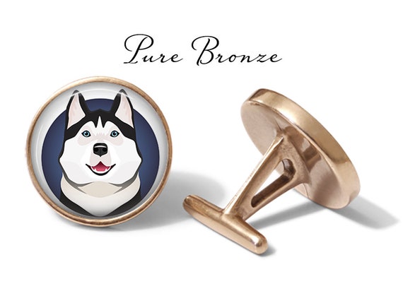 Angled Edition Oakmont Cufflinks Husky Cufflinks Huskies Cuff Links