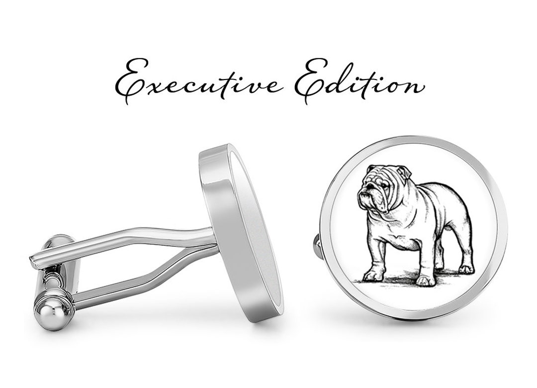 English Bulldog Cufflinks Bulldog Cuff Links Dog Cufflink pair Lifetime