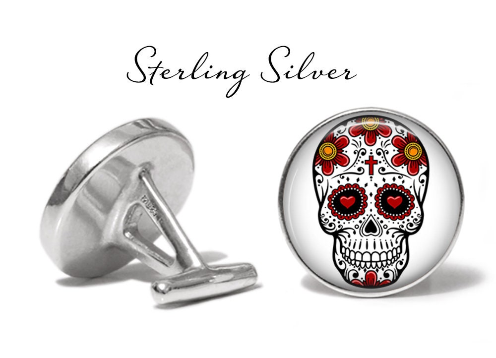 Sugar Skull Cufflinks Calavera Cuff Links Day of the Dead Cufflink lifetime Guarantee S1953 Etsy Canada