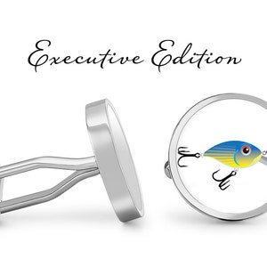 Fishing Lure Cufflinks Fishing Cuff Links Fisherman Cufflink (Lifetime Guarantee) S1618