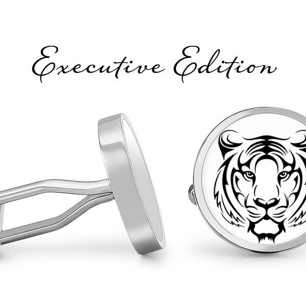 Tribal Tiger Cufflinks Tribal Design Tiger Cuff Links Tigers Cufflink (Lifetime Guarantee) S2072