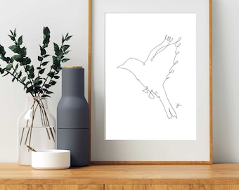 Bird Line Drawing (digital download)