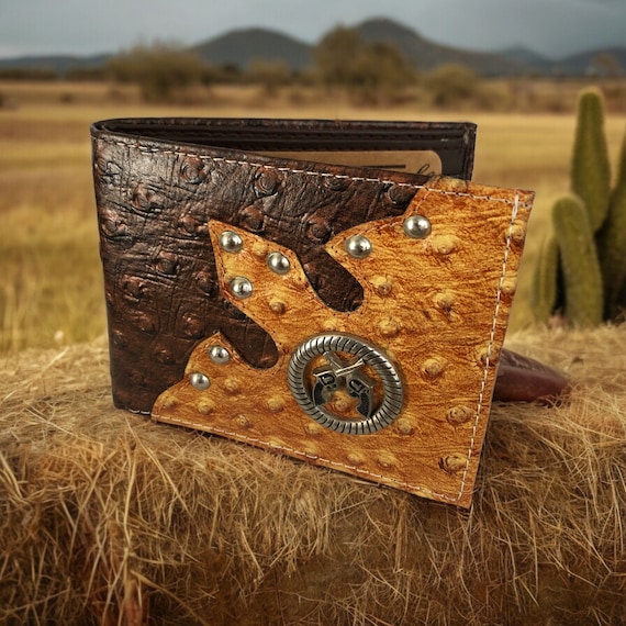 Western Tooled Leather Handcrafted Cowboy Wallet B