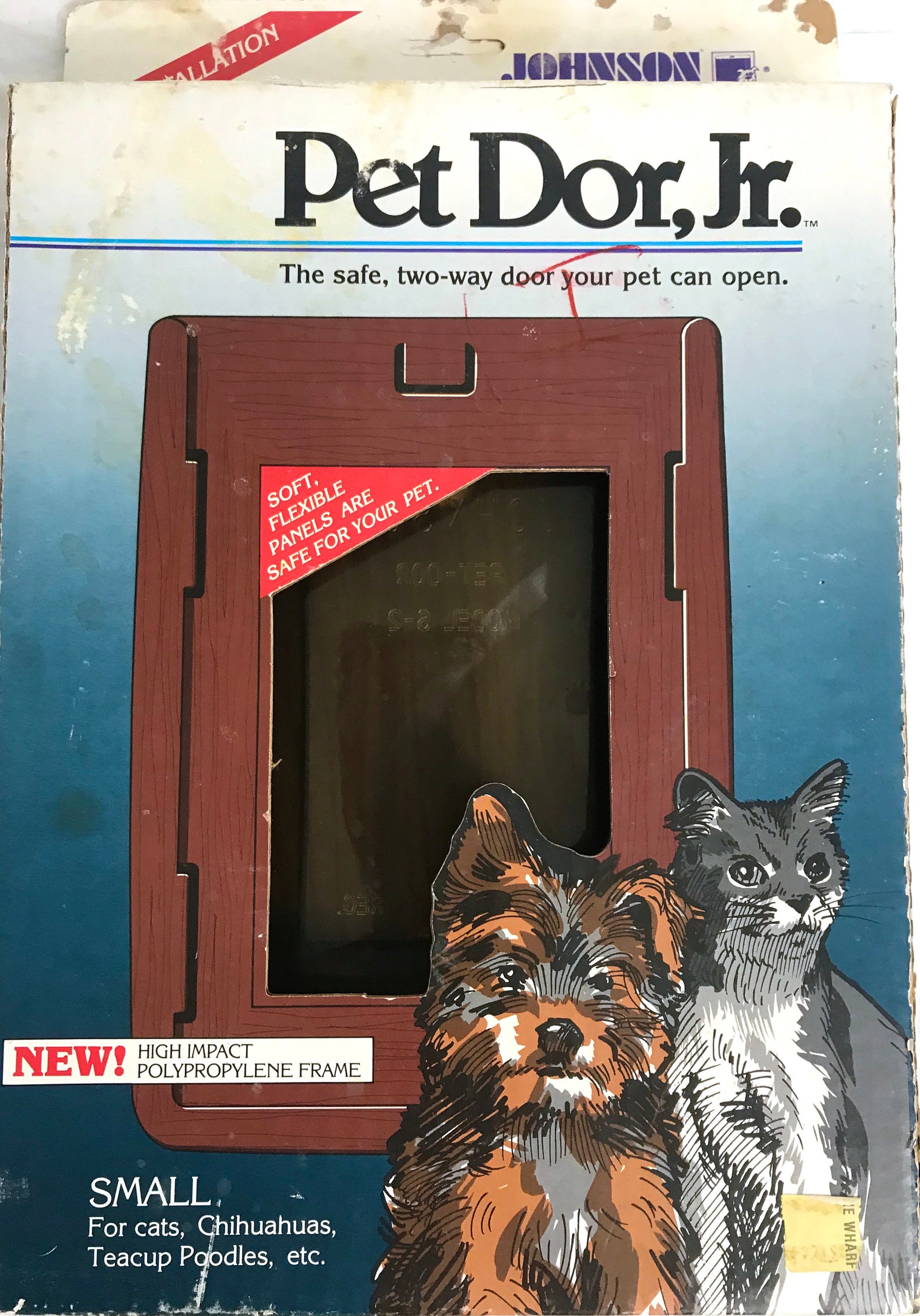 Vintage 1986 Johnson PetDoor two way door Flaps Small fits Etsy