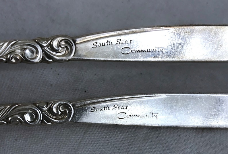 Oneida Community SOUTH SEAS Vintage 1955 Silver Plate Flatware Silverware 28pcs Set Dinner Service for 6 #A2