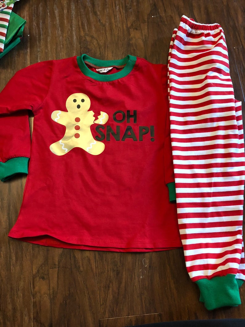 Toddler/Kids' Christmas Pajamas Oh Snap Pajamas Etsy