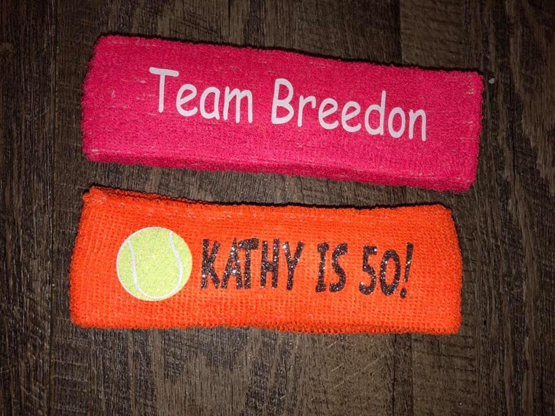 Personalized Sweatbands Terry Cloth Headbands Sweatbands Etsy