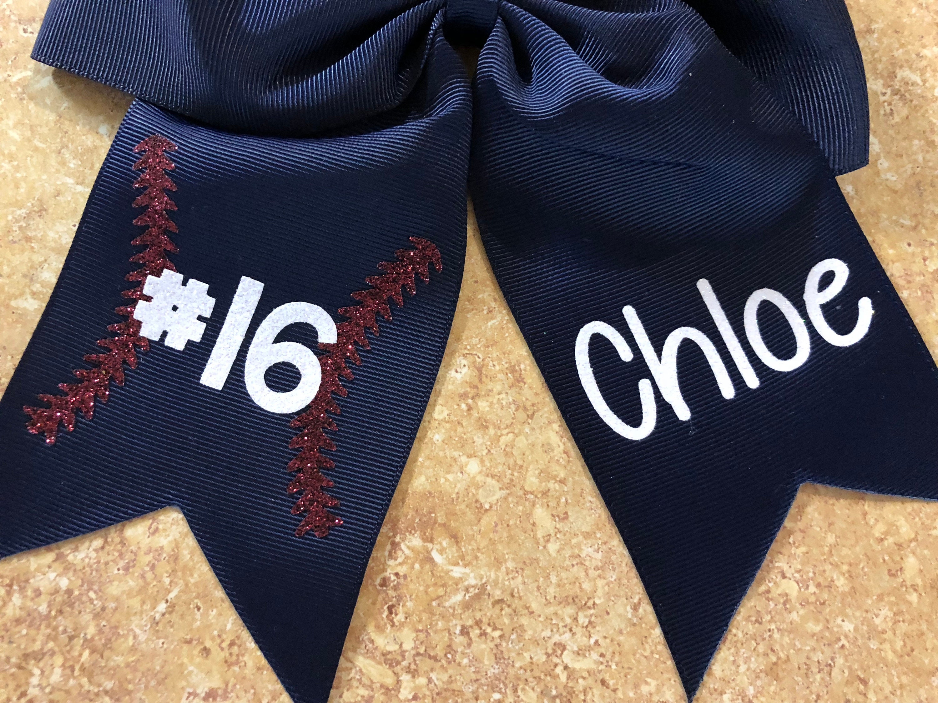 Personalized Softball Hair Bow glitter Softball bow team Etsy