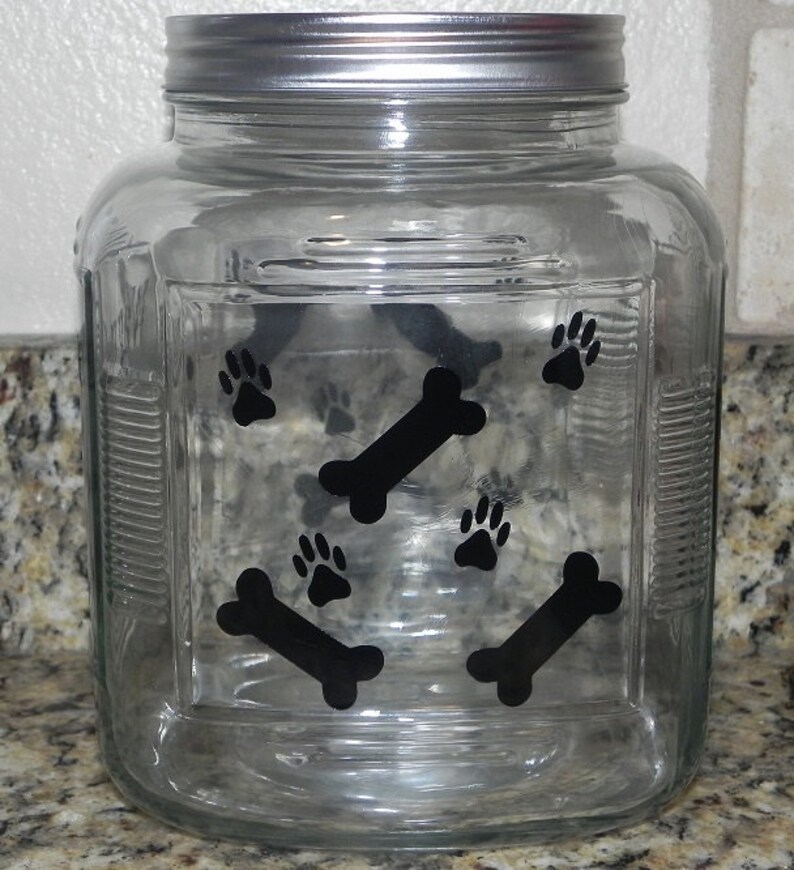 Dog treat jar cute treat jar treat storage dog food dog treat Etsy