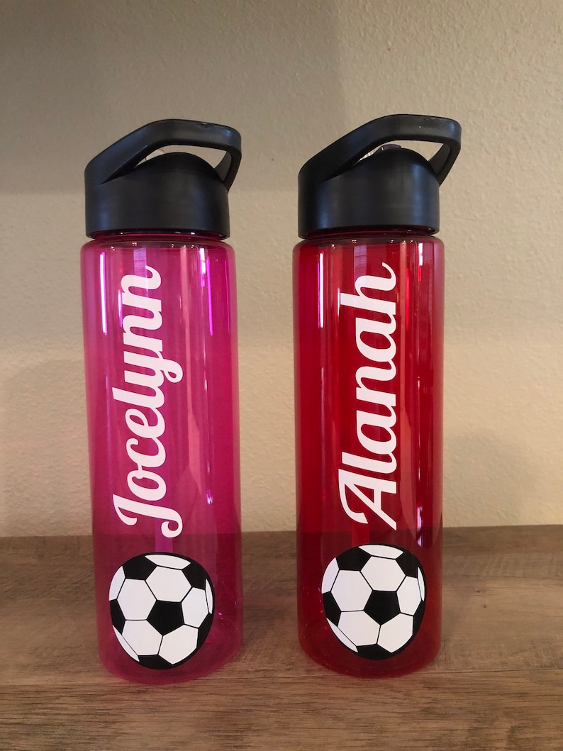 Soccer Water Bottle Personalized Water Bottle Soccer Team Etsy