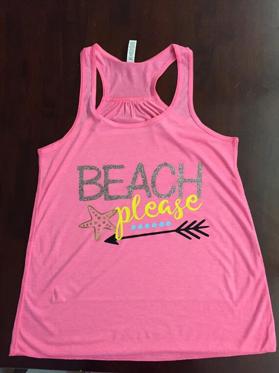 Women's Beach Please Shirt cute tank top beach shirt | Etsy
