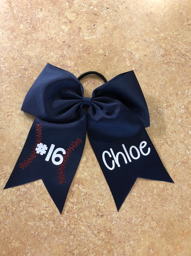 Personalized Softball Hair Bow glitter Softball bow team Etsy