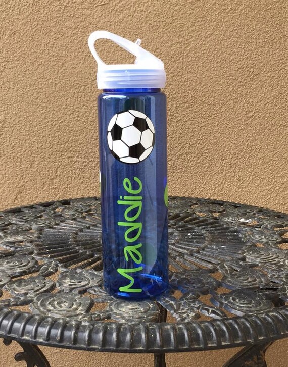 Personnalisé Football Bouteille Deau Sans Bpa Cadeau De Joueur De Football Cadeau De Léquipe Bleu Bouteille Deau Bouteille Avec Le Nom Jolie
