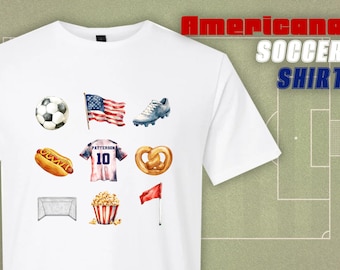 Personalized Soccer Mom Shirt, Americana Game Day Tee