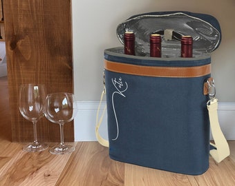 Personalized Insulated Wine Tote