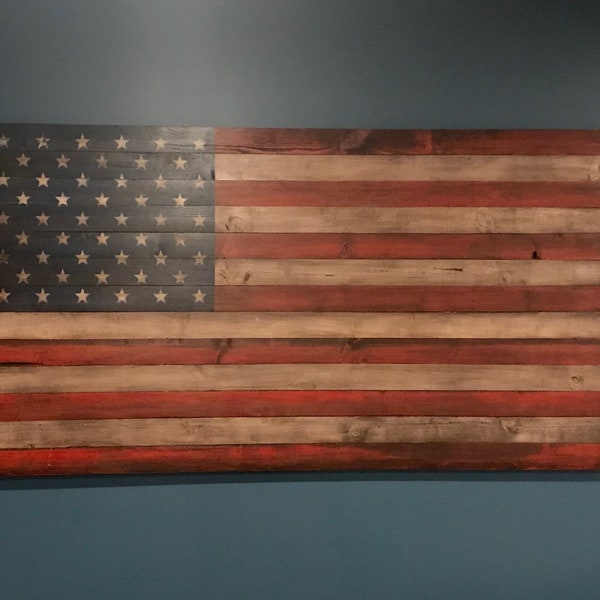 American Flag, Wood American Flag, Rustic American Flag, Wooden American Flag, LARGE American Flag, Rustic Wood Flag, Barn wood flag