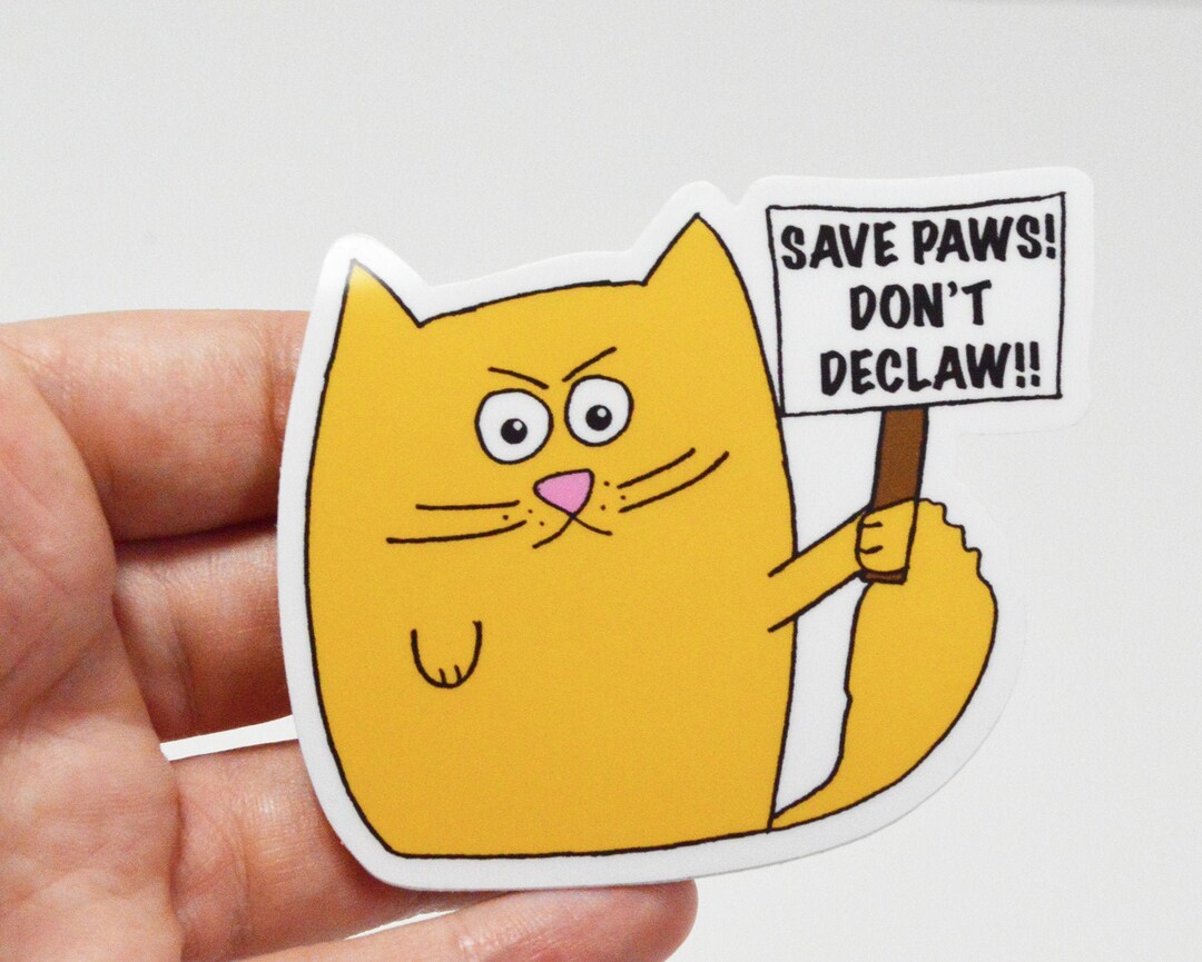 Don't Declaw Vinyl Sticker Laptop Stickers Cat Sticker - Etsy