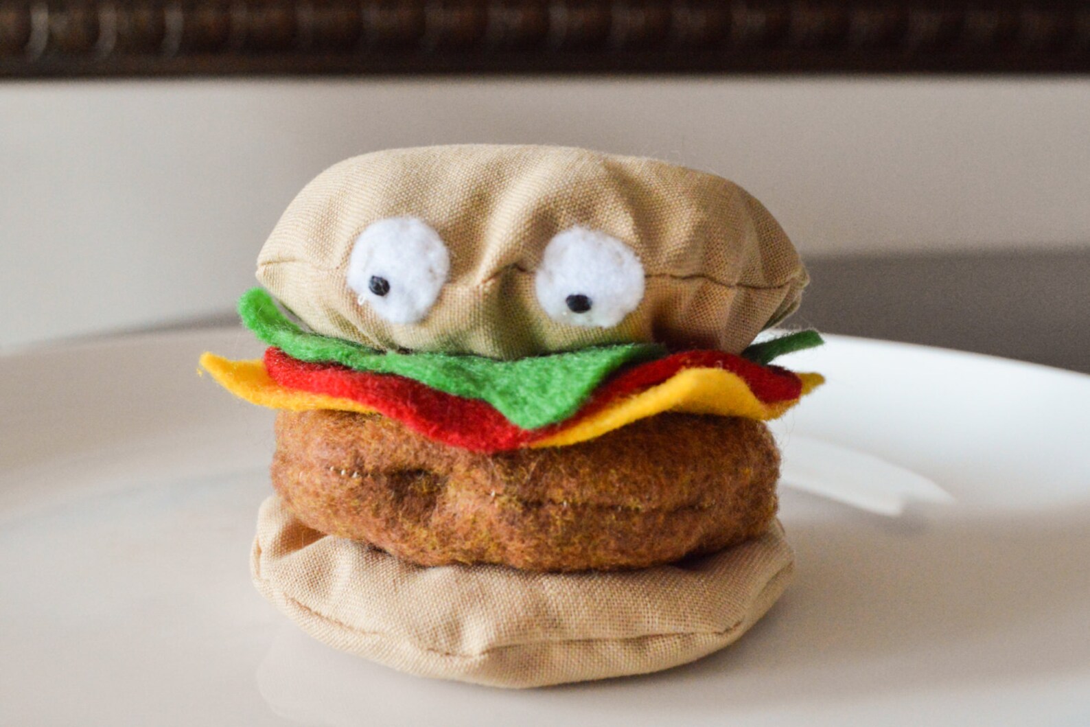Cheeseburger Catnip Toy Felt Burger Toy Pet Lover Gift Etsy