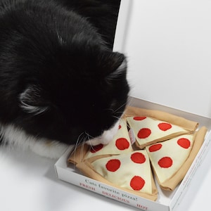 cat enjoying the best catnip pizza cat toy ever from 3wcats