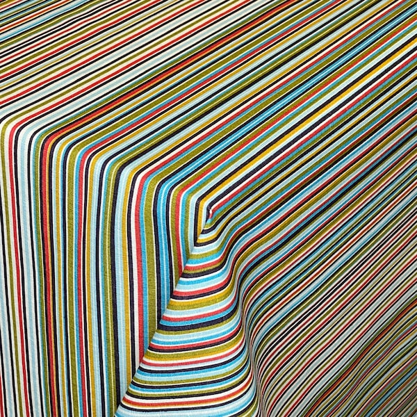 Jacquard Tischdecke beschichtete Baumwolle Tischbelag Corot unico bunte Streifen eckig rund oval