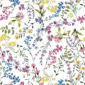 Oilcloth Tablecloth 160 cm Width B4033-01 Flowers colorful angular round oval