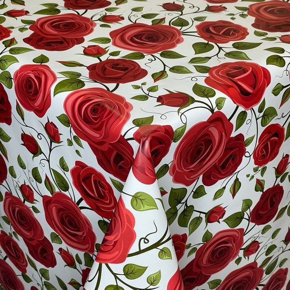Wachstuch Tischdecke Rosen K138A eckig rund oval
