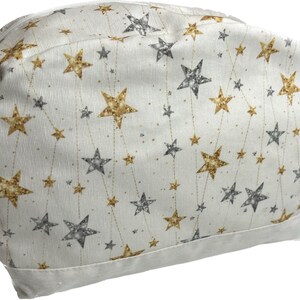 Cosmetic bag KEVKUSBAG toiletry bag stars coated cotton, water-repellent, weatherproof