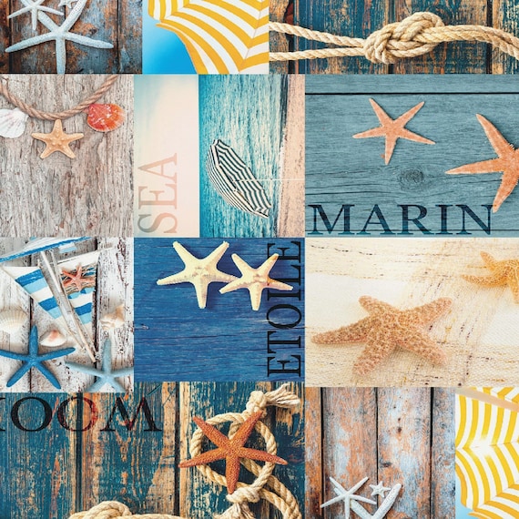 Wachstuch Tischdecke Meterware Maritim Marine C147330 eckig rund