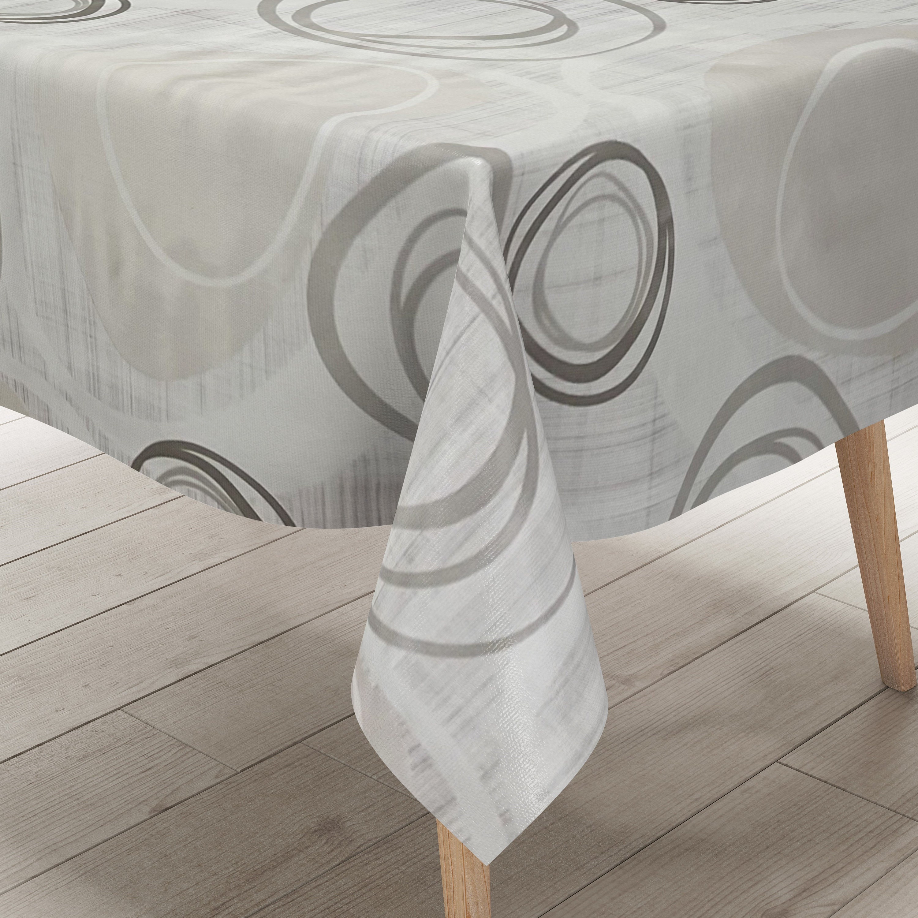 Nappe de table ronde 160cm antitaches VERDURE jaune