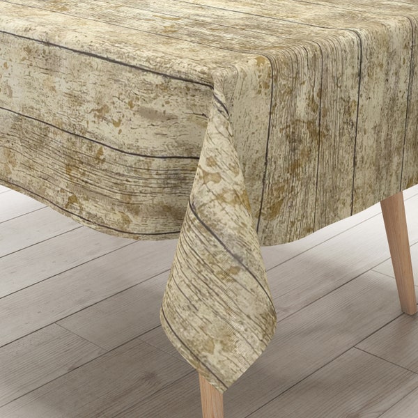 KEVKUS nappe en toile cirée 36767 Holz Alm panneaux en bois beige carré rond ovale