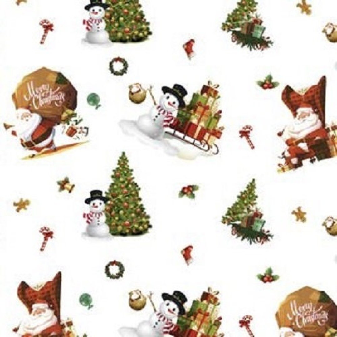 Wachstuch Tischdecke Meterware Weihnachten Tannenbaum weiss