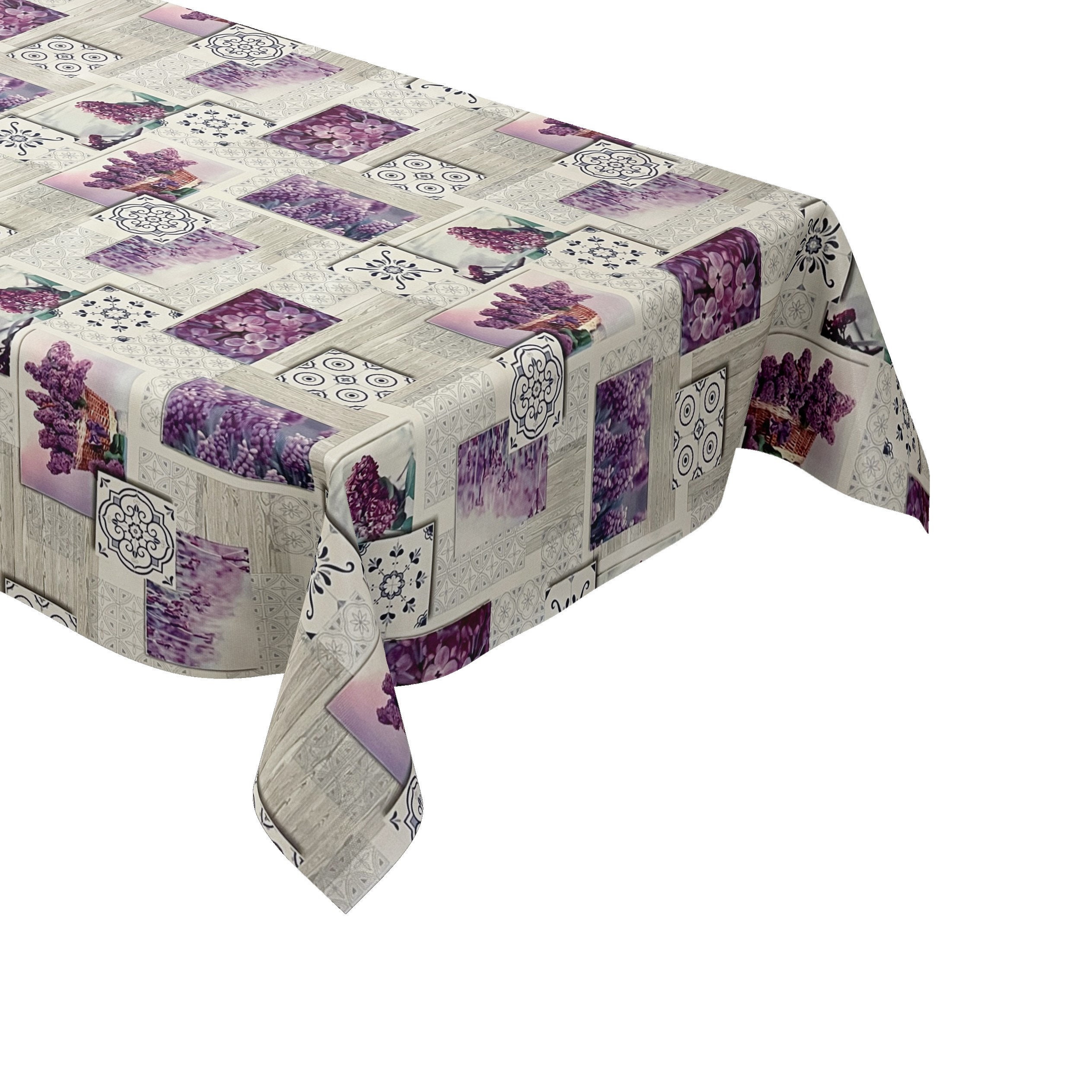 Tovaglia Pasquale Coniglietto - Tela Cerata Goffrata 120x160cm Con Retro In Pile - Foto 4