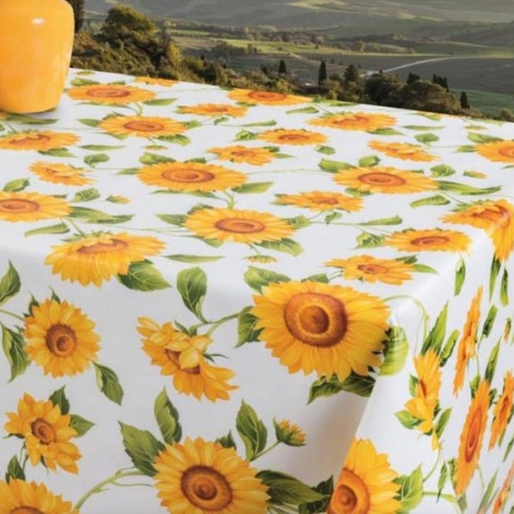 Wachstuch Tischdecke 160 cm Breite B8988-01 Sonnenblumen eckig rund oval