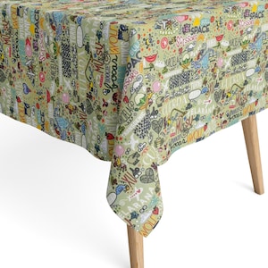 Mantel jacquard de algodón recubierto mantel KUKUXUMUSU 07 multicolor cuadrado redondo ovalado