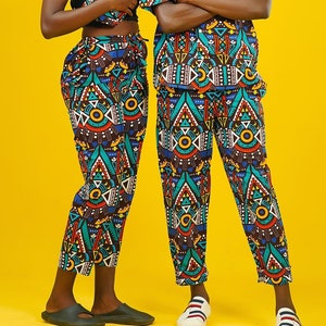 Be Rave Pants, Unisex African Pants, Festival Trousers, Patterned Pants, Colourful Trousers, Ankara Pants, Loose Pants, Relaxed Pants