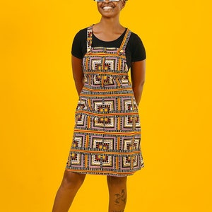 Ankara dungarees gown hotsell