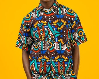 Be Rave Shirt, Hawaiian Shirt, Mens Festival Clothing, African Print Shirt, Tropical Shirt, Beach Shirt, Festival Shirt, Colour Shirt